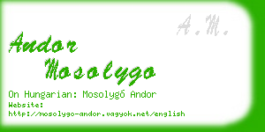 andor mosolygo business card
